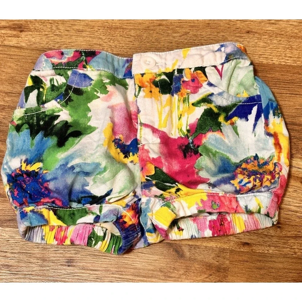 Ralph Lauren Shorts baby‎ GIRL Floral Vibrant Bloomers/ Shorts Beautiful